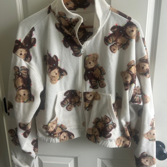 GUC Grayson Threads size L kids oversized lightweight teddy bear sherpa zip up - Picture 3 of 5